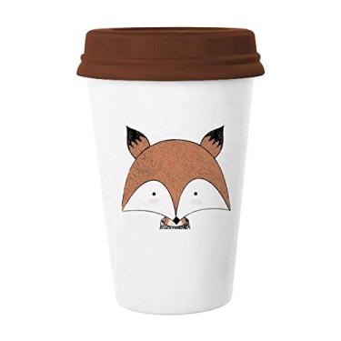 Imagem de Caneca de cerâmica estilo simplicidade de raposa imatura, copo de cerâmica para café