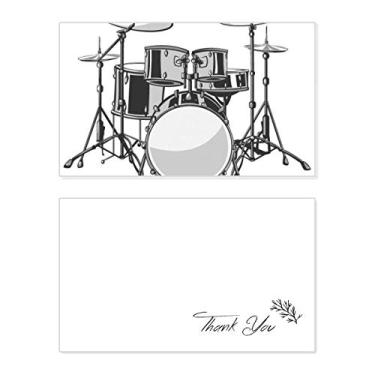 Imagem de Kit de bateria de música com ilustração de energia, cartão de agradecimento, aniversário, saudações, casamento, agradecimento