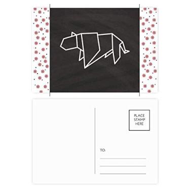 Imagem de Cartão postal abstrato, origami, tigre, formato geométrico, Natal, flor, celebração, cartão postal