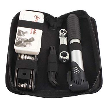 Imagem de Kit de ferramentas de manutenção de bicicleta LIOOBO para reparo de pneu e cilindro de ar