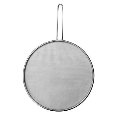 Imagem de Tampa Protetora Frituras 29cm Inox c/Pegador Silicone Casa