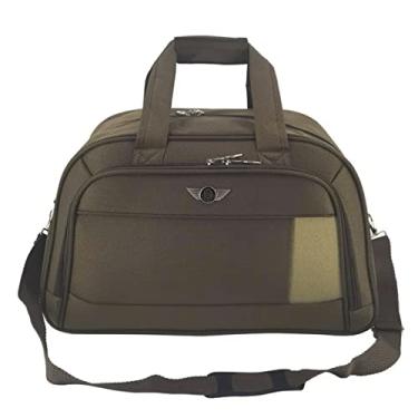 Imagem de Mala Sacola de Viagem Grande Tecido Mão e Transversal Santino Cor:Cafe;tamanho:G