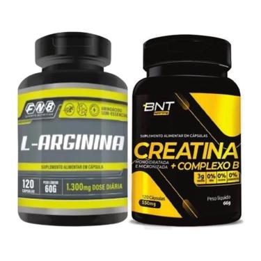 Imagem de Kit Massa Muscular Arginina 120 Caps + Creatina 120 Caps-Unissex