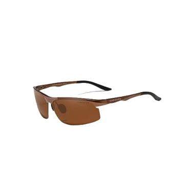 Imagem de Óculos de Sol Kingseven Masculino Polarizado UV400 Luxuoso (Marrom)