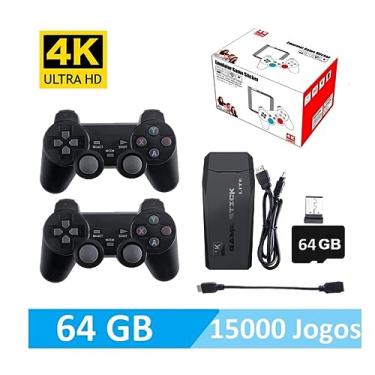 Imagem de 4K HD embutido em mais de 10000 jogos PS retro, controlador de jogo com gamepad PS1, console de videogame de duplo rocker de torre dupla PS1, console de videogame M9 TV de arcade de cartas MT6