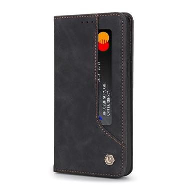 Imagem de Estojo de couro comercial para Xiaomi para Mi Poco X3 X4 Pro NFC M4 M3 F3 GT F4 M5S C40 flip magnético carteira de luxo cartão capa para telefone, preto, para XiaoMi 12T (Pro)