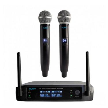 Imagem de Microfone Sem Fio Leson LS902 Duplo Plus Digital Preto