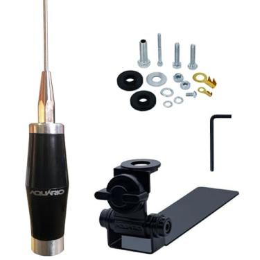 Imagem de Aquário, Kit Enfeite Antena Px 1,40 Mts Suporte Caminhonete Pickup Camionete Parafusos Anti-Furto