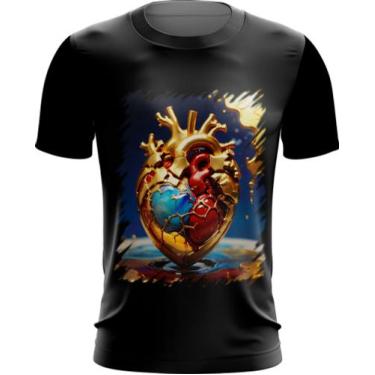 Imagem de Camiseta Dryfit Coração De Ouro Líquido Gold Heart 5 - Kasubeck Store