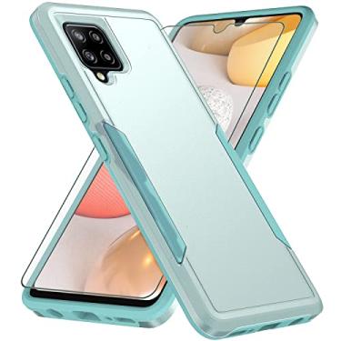 Imagem de Asuwish Capa de telefone para Samsung Galaxy A42 5G com película protetora de tela de vidro temperado e acessórios para celular de proteção de corpo inteiro híbrido fino Glaxay A 42 G5 Gaxaly 42A S42