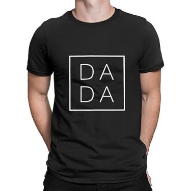 Imagem de Camiseta masculina DADA Papa Shirt Funny Novelty Graphic Short Sleeve Top, Preto, GG