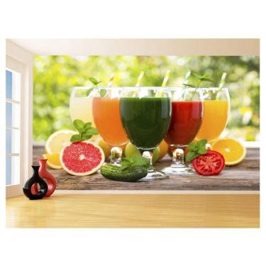 Imagem de Papel De Parede 3D Alimentos Sucos Natural Sabor 3,5M Al469