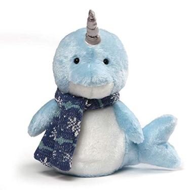 Imagem de GUND Neptune Christmas Narwhal Holiday Plush, 10", Blue