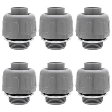 Imagem de Moicstiy 6 peças de 2,5 cm NPT conector de conduíte elétrico reto não metálico, acessórios de conduíte flexível de PVC listados pela UL