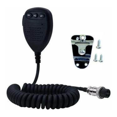 Imagem de Microfone Px 4 Pinos Para Rp-80 Aquário Rp-08 + Suporte Ptt Inox - AQU