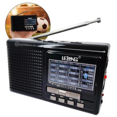 Imagem de Rádio Multifaixas AM/FM/SW Com MP3 e Lanterna Integrada LE676 - LELONG