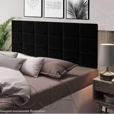 Imagem de Cabeceira Estofada Cama Box Solteiro 140 cm Calipha - Magazine L, Pret