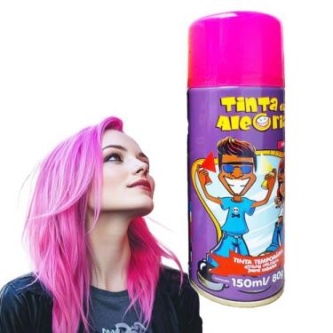 Imagem de Tinta para Cabelos Spray da Alegria 150 ml + Giz Colorido Tintura Temp