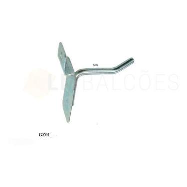 Imagem de Gancho Expositor Painel Zincado Kit C/ 100unid. - Ganchos para painel,