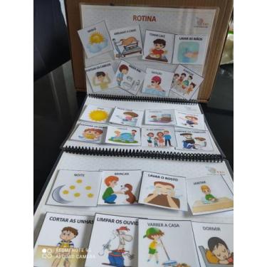 Imagem de Material Estruturado Pedagógico Rotina diária para autistas - rotina v