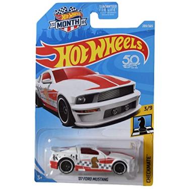 Imagem de Hot Wheels '07 Ford Mustang, Checkmate 3/9 [White] 2018 Month Card