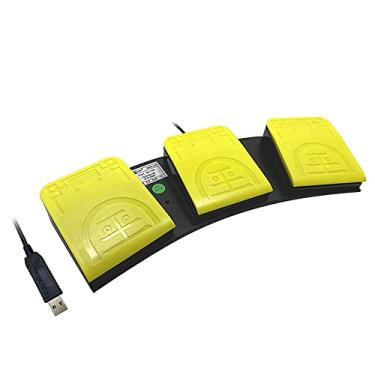 Imagem de USB Triple Foot Switch Control três teclas personalizadas para teclas de atalho Mouse Teclado Gamepad Character String Multimídia/642