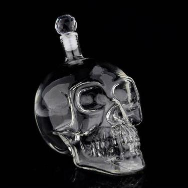 Imagem de Garrafa de vidro Crystal Head Caveira Skull Crânio 1 litro - Yaay