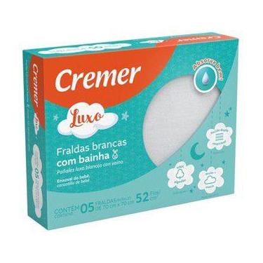 Imagem de Fralda Luxo Bainha Com 5 Unidade Caixinha Verde De pano da Cremer 52 F