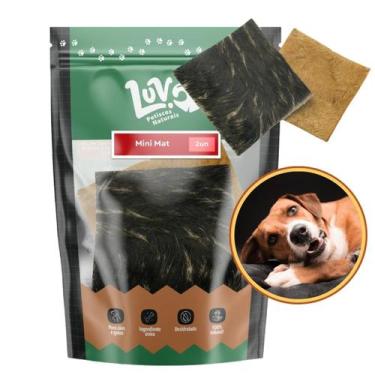 Imagem de Mordedor Natural para Cachorro Mini Mat Pele Bovina 2unidades Luv Peti