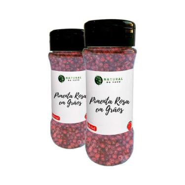 Imagem de Pimenta Rosa em Grãos Qualidade Superior Kit 2 Pote com Dosador 30g  -