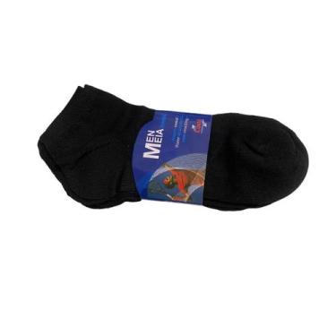 Imagem de Kit c/ 48 Pares Meias Masculino Preta Soquete Adulto 40-46 - Blook