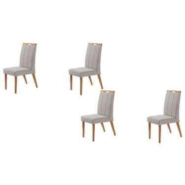 Imagem de Kit 4 Cadeiras Paris - Cinza Claro - Gran Decore