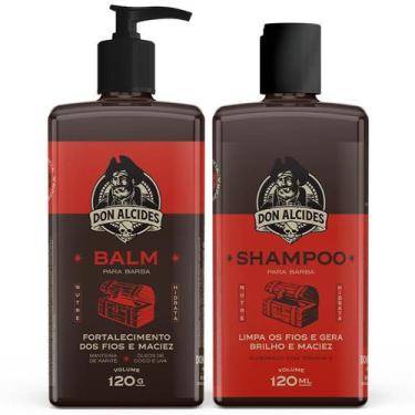 Imagem de Kit Balm + Shampoo Barba Negra Amadeirado Maciez e Hidratação 120g Don