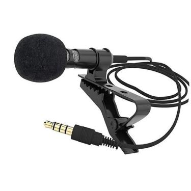 Imagem de Microfone Lapela Omni Direcional Profissional Celular Preto - Waver, P