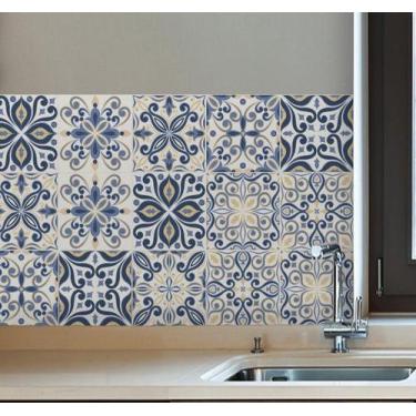 Imagem de Adesivo de Azulejo Azul Real 20x20 cm com 48un - Quartinhos