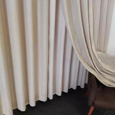Imagem de Cortina De Gaze Linho Com Forro Para Quarto 6,00x3,00 - Salvatex Confe