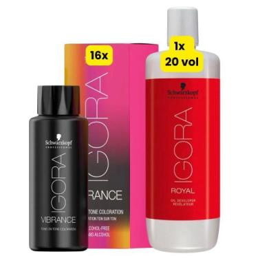 Imagem de Schwarzkopf Igora Vibrance 16x 6/0 Louro Escuro +1 Ox 20v lt, UNICA