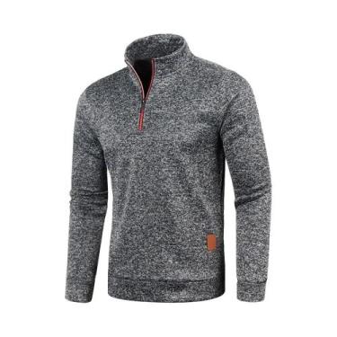 Imagem de Moletom Masculino com Meio Zíper - Gola Alta, Capuz e Forro Grosso, BR