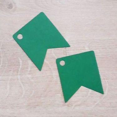Imagem de Tag Bandeirinha Festa Junina Verde - 4,5 X 5,5 cm - 10 Unidades - Rizz
