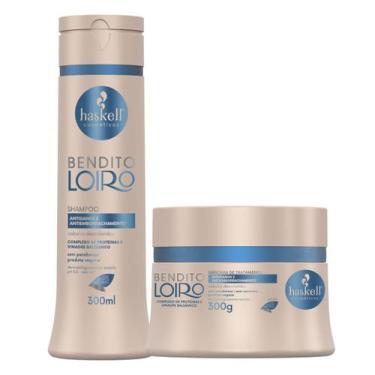 Imagem de Kit Haskell Bendito Loiro Shampoo e Máscara 300ml Antidanos
