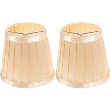 Imagem de DOITOOL 2 peças de abajur de parede, abajur, capa de clipe, abajur de mesa, abajur, pingente de luz, candelabro vintage, pequeno abajur branco, abajur de substituição, abajur, abajur, para lâmpadas de
