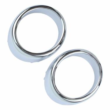 Imagem de ApplianPar Anel de moldura cromada para farol de neblina dianteiro e do passageiro para G37 M37 M56 G25 Q70