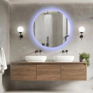 Imagem de Espelho Redondo Led Sem Moldura 60 Cm - J.A, BRANCO FRIO FONTE