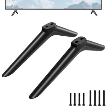 Imagem de Suporte de TV para pernas de TV Hisense, para TV Hisense de 40 polegadas e 43 polegadas 40H5590F 40H4F 40H3F9 40H4030F1 43H4F 43H4030F 43H4030F1 Suporte de TV com conjunto de parafusos, fácil de