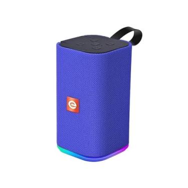 Imagem de Caixa de Som Portátil Bluetooth com LED RGB, Rádio FM e Conexões USB (Azul)