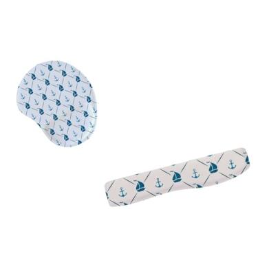 Imagem de Kit Mouse Pad E Apoio Teclado Ergonômico Aventura De Barco