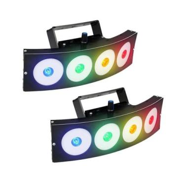 Imagem de 2 Jogo de Luz Deltrônica com 4 Canhões de Led e Sequencial Rítmico - D