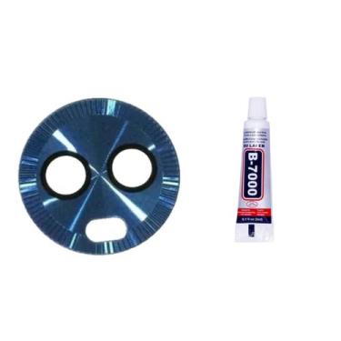 Imagem de Lente Camera Vidro Para Moto G6 Plus Azul + Cola 3ml - Inova