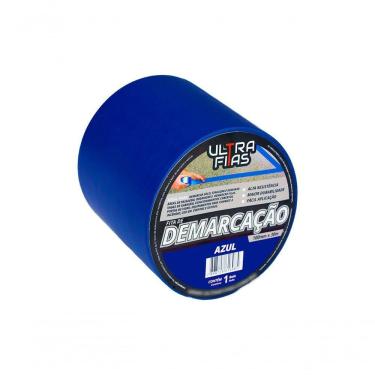 Imagem de Fita Demarcação Pvc 100mm X 30m Sinalização Cores Variedades Azul