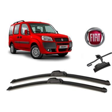 Imagem de Par Palhetas Limpador Parabrisa Dianteiro Fiat Doblo Ano 2001 2002 2003 2004 2005 2006 2007 2008 2009 2010